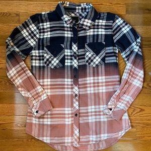 Rails Ombre Plaid Flannel Button Down Shirt